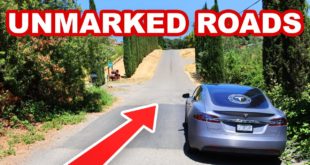 Tesla FSD Beta 9 on UNMARKED ROADS