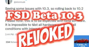 Tesla FSD Beta 10.3 Revoked after a Variety of Problems