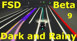 Tesla FSD Beta 9 – Dark Wet Roads – Test Route 2