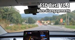 Tesla FSD Beta 10.1 – 10 disengagements from Canton to Waynesville and back
