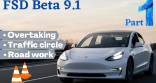 Tesla Autopilot FSD Beta 9.1 video. Pt.1 Overtaking Errors test. Tesla Vision 9.1 driver dashcam