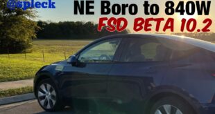 NE Boro to 840W – FSD Beta 10.2 – 2021.32.25 – Tesla Vision AutoPilot – NO RADAR