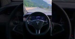 Tesla Autopilot On Turning Track 😍💥 | Tesla Self Driving 💥 Model 3 ❤ Whatsapp status #Shorts