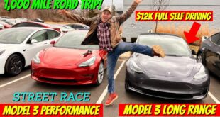 I Bought 2 Tesla Model 3 and Raced Them! Full Self Driving + Cost to Travel 1K Miles!
