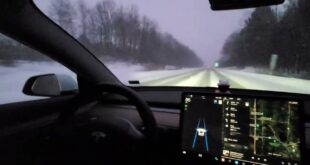 Tesla M3 RWD autopilot in the snow