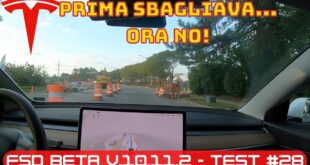La Beta si è corretta? È migliorata dove sbagliava sistematicamente? Tesla FSD Beta V.10.11.2