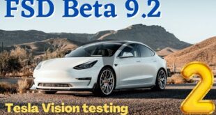 Tesla Autopilot FSD Beta 9.2 Tests Pt.2: Stopping, Roundabouts, Collisions video Tesla Vision errors