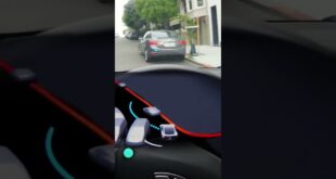 Narrow San Francisco road with traffic (Beta) #tesla #fsdbeta #fsd #autopilot #fyp (via @aidrivr )