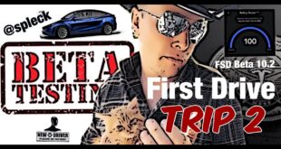 FSD Beta 10.2 First Drive Trip 2 – 2021.32.25 – Tesla Vision AutoPilot – NO RADAR