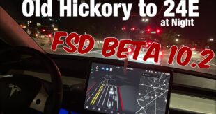 Old Hickory to 24E – FSD Beta 10.2 – 2021.32.25 – Tesla Vision AutoPilot – NO RADAR