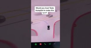 Would You Trust #Tesla Autopilot to make this turn #Shorts