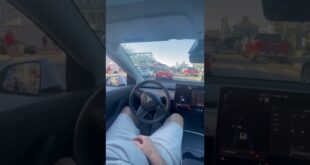 tesla autopilot behind ferrari (gone wrong)