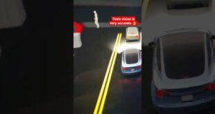 Tesla vision is very accurate and on point #shorts #tesla #elonmusk #fsdbeta #tech #autopilot #ev