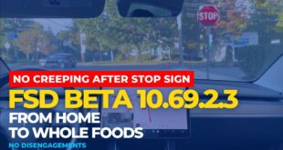 Tesla FSD Beta 10.69.2.3 – From Home to Whole Foods – No disengagements – NO CREEPING AFTER STOP