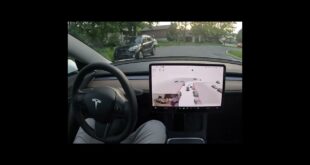 Autopilot Avoids Open Door – Tesla FSD Beta 10.12.2 #Shorts