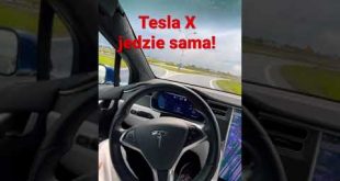 Tesla X jedzie sama! autopilot FSD full self driving! Białe wnętrze Koła 22” W zakrętach Jak jezdzi?