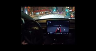 Tight Squeeze in Snow ❄️? No Problem for Autopilot! – Tesla FSD Beta #Shorts