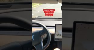 FSDBETA makes perfect left ↩️ #Tesla #shorts #car #elonmusk #new #autopilot #modely #model3 #tech ai
