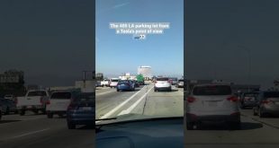 The 405 LA parking lot from a Tesla’s point of view 🚙👀 #autopilot #fsdbeta #fsd #traffic #tesla #la