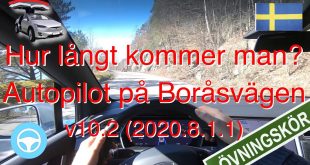 Hur långt kommer man med Tesla Autopilot ver 2020.8.1.1?