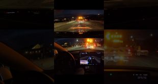 Autopilot Goes Around Emergency Vehicles – Tesla FSD Beta #Shorts