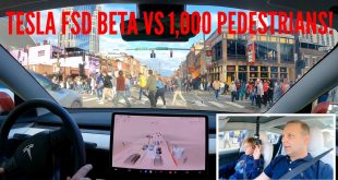Tesla Full Self-Driving Beta (FSD) vs 1,000 Pedestrians | Downtown Nashville, TN | Reactions | FAIL!