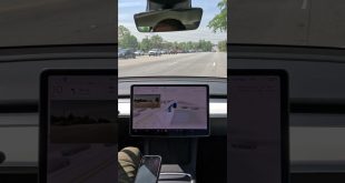 🚌Bus stop FSD Beta👌#shorts #tesla  #elonmusk #tech #technology #autopilot #fsdbeta