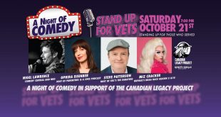Live entertainment news flash: Stand Up For Vets Comedy Shows show in Calgary, AB Oct 21st, 2023