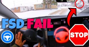 Tesla Full Self-Driving Beta Loses Control with Summer Tires in the Snow | SKIDS OFF THE ROAD!!