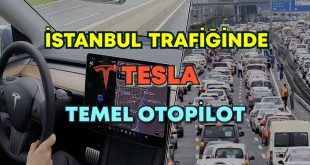 İstanbul Trafiğinde Tesla Model Y Temel Otopilot