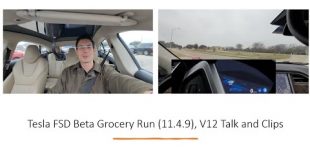 Tesla Full Self Driving v11 Grocery Run, with v12 Talk and Clips!
