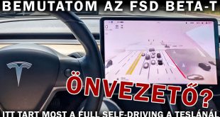 ÖNVEZETŐ? Döntsétek el Ti! Íme a Tesla FSD BETA.