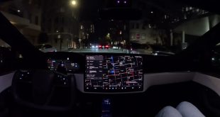 Tesla Full Self-Driving Beta 12.1.2 Drives to Nob Hill at Night